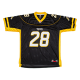 REEBOK CFL Hamilton Tiger-Cats Lumsden Mens Jersey Black USA V-Neck Nylon XL