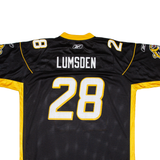 REEBOK CFL Hamilton Tiger-Cats Lumsden Mens Jersey Black USA V-Neck Nylon XL