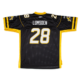 REEBOK CFL Hamilton Tiger-Cats Lumsden Mens Jersey Black USA V-Neck Nylon XL