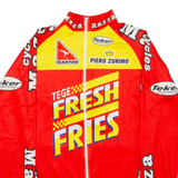 Cycling Full-Zip Mens Jersey Red Long Sleeve S