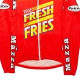 Cycling Full-Zip Mens Jersey Red Long Sleeve S