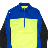 CRANE Cycling Mens Jersey Blue Long Sleeve 1/4 Zip S
