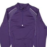 CIVET Cycling Womens Jersey Purple Long Sleeve 1/4 Zip UK 10