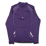 CIVET Cycling Womens Jersey Purple Long Sleeve 1/4 Zip UK 10