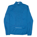 Cycling Mens Jersey Blue Long Sleeve 1/4 Zip L