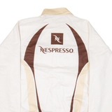 Cycling Full-Zip Mens Jersey Beige Long Sleeve L