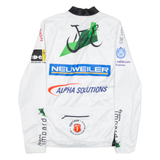 CUORE Cycling Full-Zip Mens Jersey White Long Sleeve S