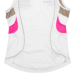 CRAFT Cycling Girls Jersey White Sleeveless 1/4 Zip L