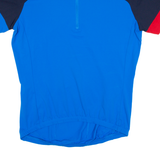 VAUDE Cycling Mens Jersey Blue 1/4 Zip M