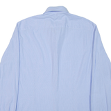 TOMMY HILFIGER Fitted Mens Shirt Blue Check Long Sleeve M