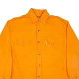 NORWISS Mens Plain Shirt Orange Long Sleeve L