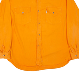 NORWISS Mens Plain Shirt Orange Long Sleeve L