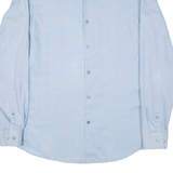 BOSS Slim Fit Mens Shirt Blue Spotted Long Sleeve M