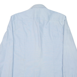 BOSS Slim Fit Mens Shirt Blue Spotted Long Sleeve M