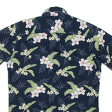 JACK & JONES Mens Hawaiian Shirt Blue Floral M