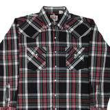 ELY CATTLEMAN Mens Shirt Black Check Long Sleeve M
