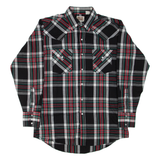 ELY CATTLEMAN Mens Shirt Black Check Long Sleeve M