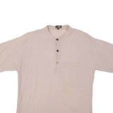 COLINE Mens Plain Shirt Brown L