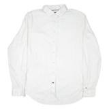TOMMY HILFIGER Slim Fit Mens Plain Shirt White Long Sleeve L