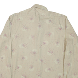 TOP SHIRT Mens Shirt Beige Striped Long Sleeve M
