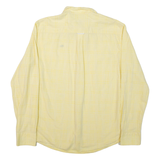 LACOSTE Mens Shirt Yellow Striped Long Sleeve M