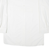 ACKERMAN Mens Plain Shirt White Long Sleeve L