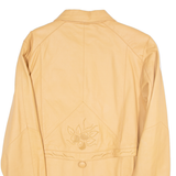 Womens Windbreaker Jacket Beige Leather UK 20