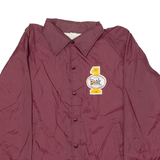 South Louisville Shops Safety Award Mens Coach Jacket Maroon Nylon 80s USA XL