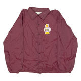 South Louisville Shops Safety Award Mens Coach Jacket Maroon Nylon 80s USA XL