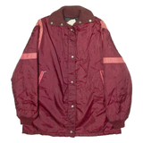 THE ORIGINAL SNOWMOBILE SUIT Womens Jacket Maroon Nylon 80s L