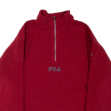 FILA Pullover Womens Fleece Jacket Red S