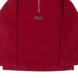 FILA Pullover Womens Fleece Jacket Red S
