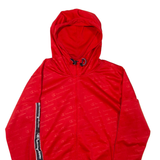 CHAMPION Mens Track Jacket Red Hooded S