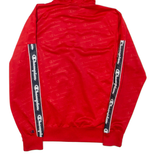 CHAMPION Mens Track Jacket Red Hooded S