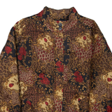 Womens Jacket Brown Floral M