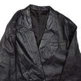 Womens Blazer Jacket Black Leather L