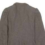 ETAM Womens Blazer Jacket Brown Knit Wool 80s UK 12