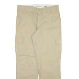 DICKIES Cargo Mens Trousers Beige Regular Straight W36 L34