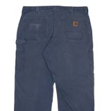 CARHARTT Carpenter Mens Trousers Blue Relaxed Straight W38 L30