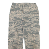 TRU SPEC Camo Cargo Mens Trousers Green Relaxed Straight W26 L25
