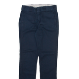 DICKIES 776f Womens Trousers Blue Slim Straight W28 L31