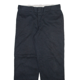 DICKIES Mens Trousers Black Regular Straight W34 L30