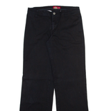 DICKIES Womens Trousers Black Regular Wide-Leg W28 L30