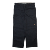 DICKIES Mens Trousers Black Loose Straight W38 L30