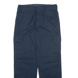 DICKIES Cargo Mens Trousers Blue Regular Straight W32 L32
