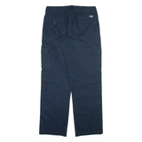 DICKIES Cargo Mens Trousers Blue Regular Straight W32 L32