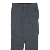 DICKIES Cargo Mens Trousers Grey Slim Straight W32 L30