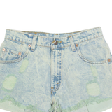 LEVI'S 569 Acid Wash Womens Denim Shorts Blue Loose S W27