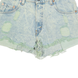 LEVI'S 569 Acid Wash Womens Denim Shorts Blue Loose S W27