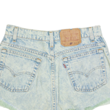 LEVI'S 569 Acid Wash Womens Denim Shorts Blue Loose S W27